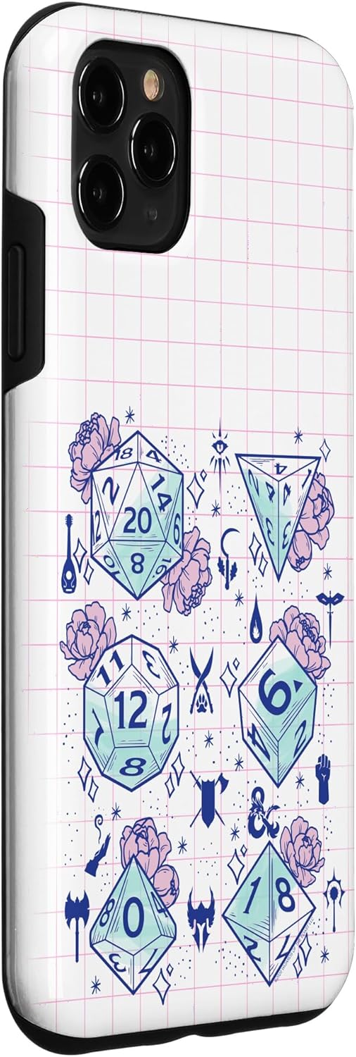 Dungeons & Dragons Floral Dice Grid Case for iPhone 11 Pro Max
