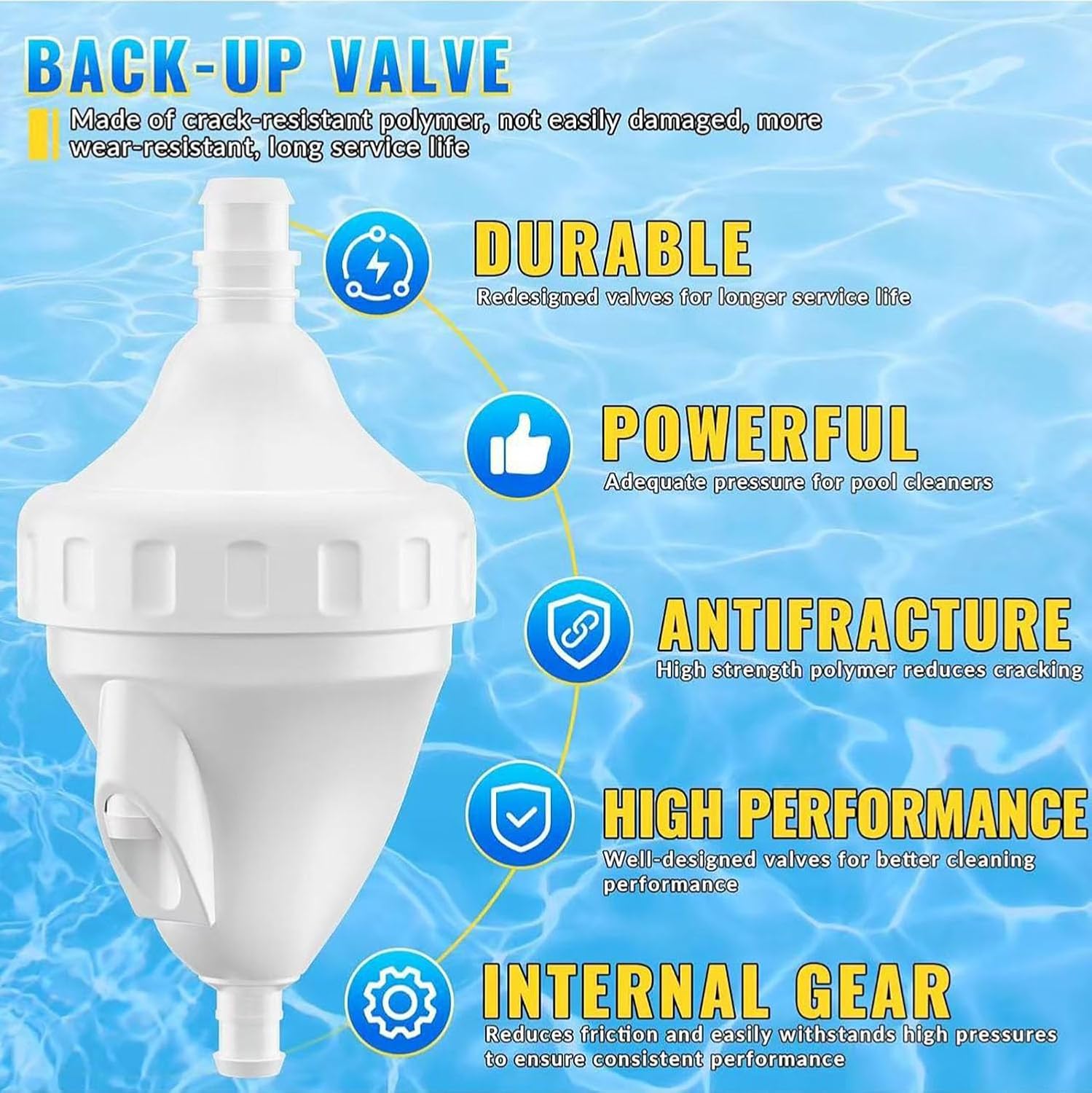 Pool Cleaner Feed Hose Replacement for Zodiac Polaris 280 380 180 Pool Cleaner Feed Hose Parts G5 Complete Feed Hose with D45(Not Compatible with polaris 360)