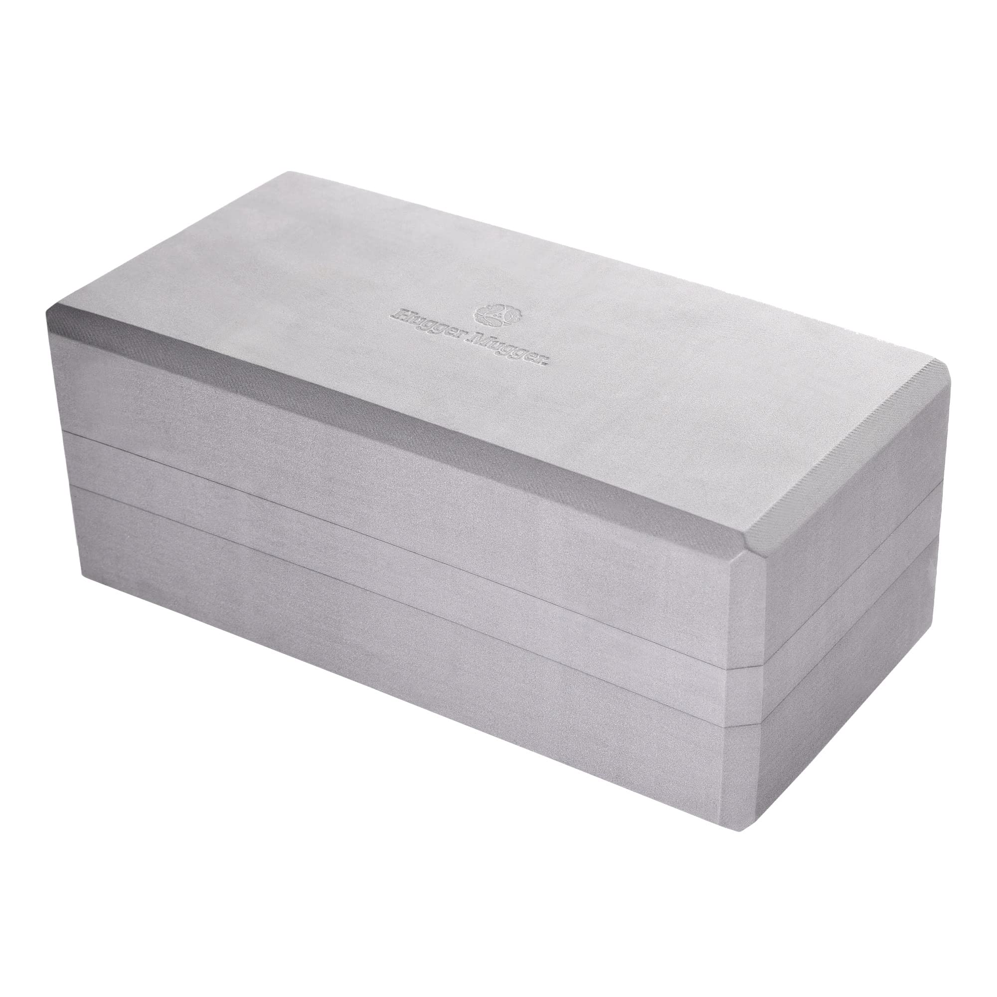 Hugger Mugger 5 in. Big Foam Yoga Block - Gray - Extra Large Size, Dense Foam, Reliable Support, Beveled Edges for Comfort, Great if You're Taller or Less Flexible