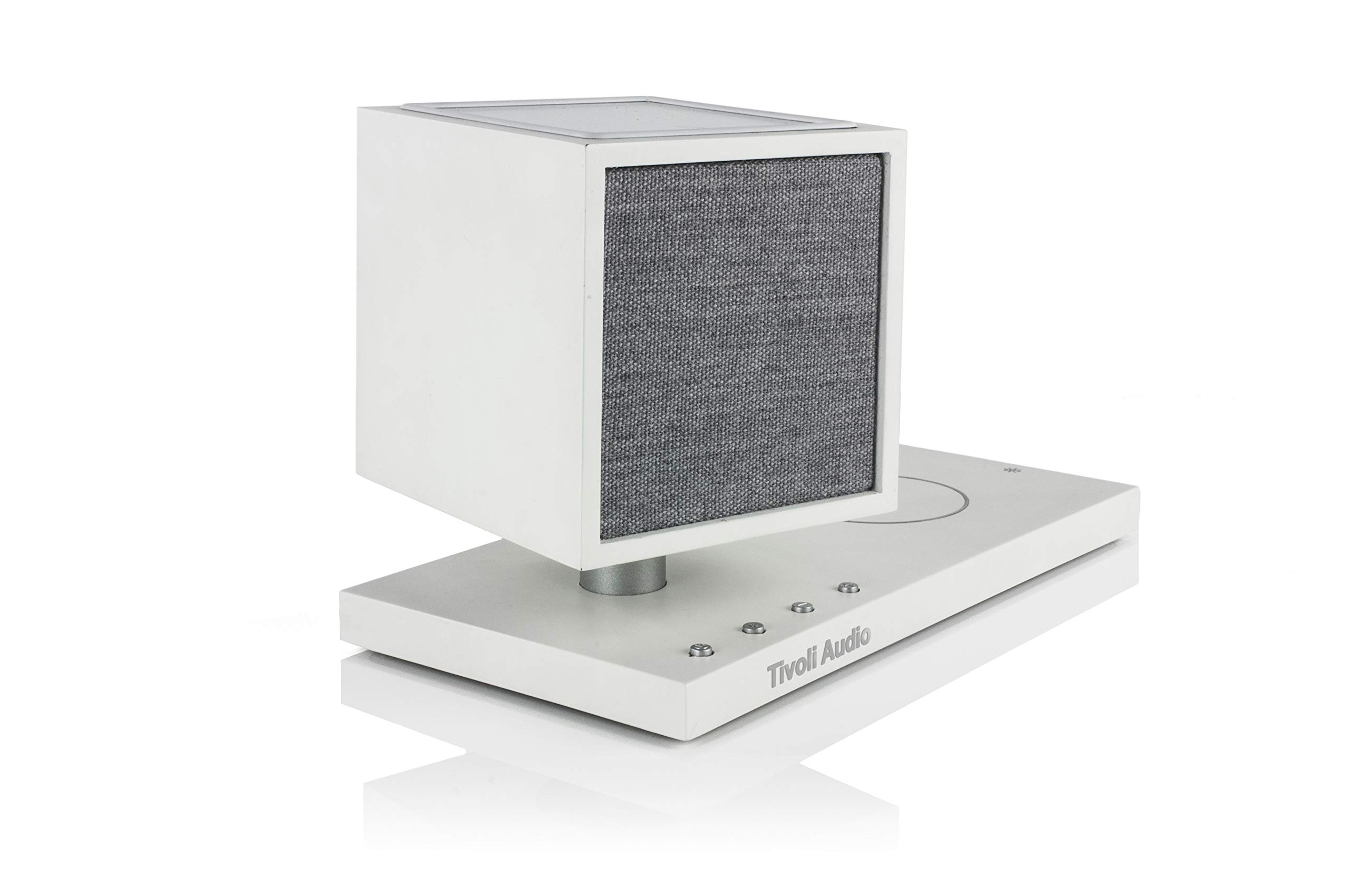 Tivoli Audio 'Revive' - Bluetooth-Lautsprecher mit kabellosem Ladegerät und Lampe (Weiß/Grau)