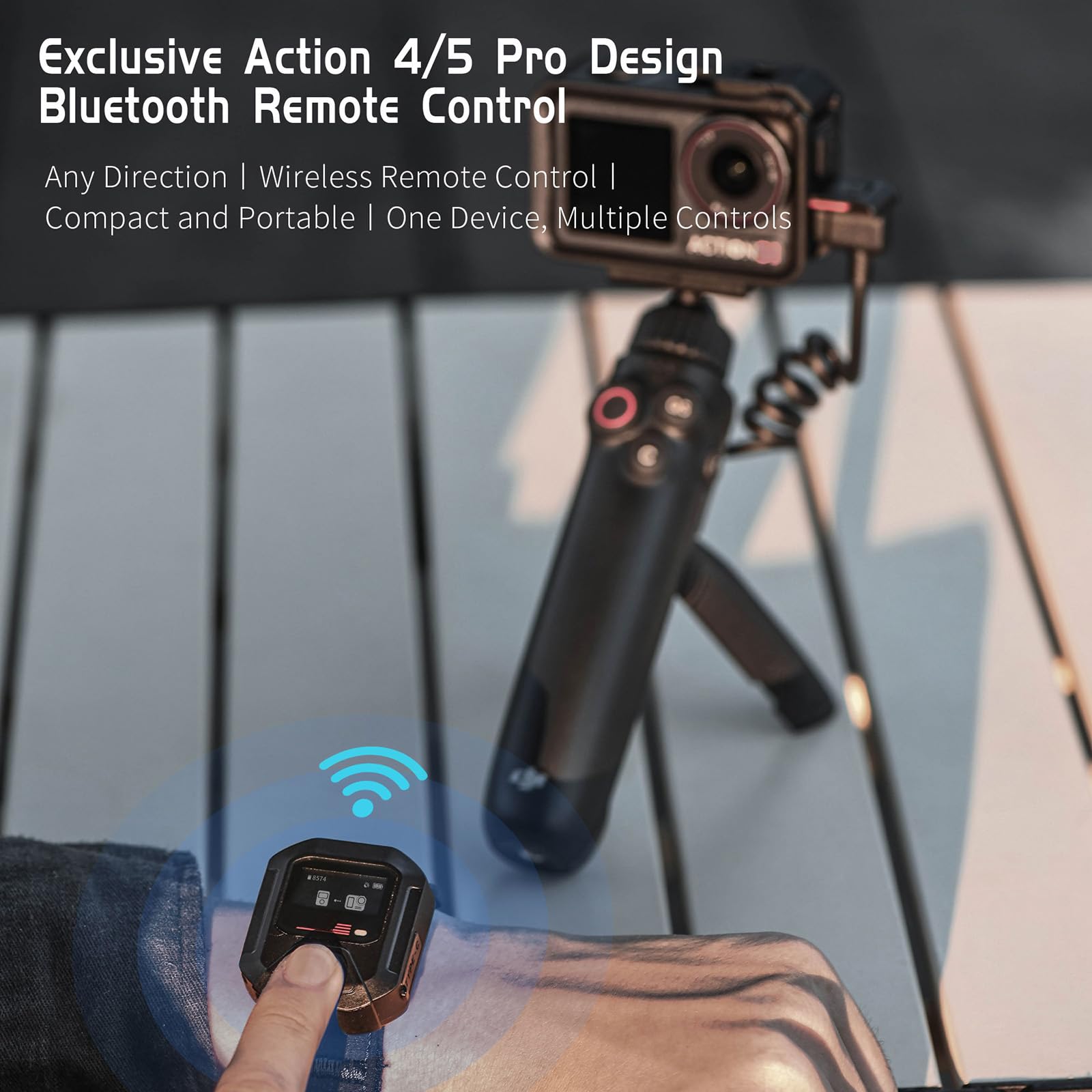 Mando a distancia Bluetooth para DJI Osmo Action 5 Pro/Action 4, cámara deportiva, GPS, inalámbrico, inteligente, Bluetooth 5.0, accesorios de control remoto