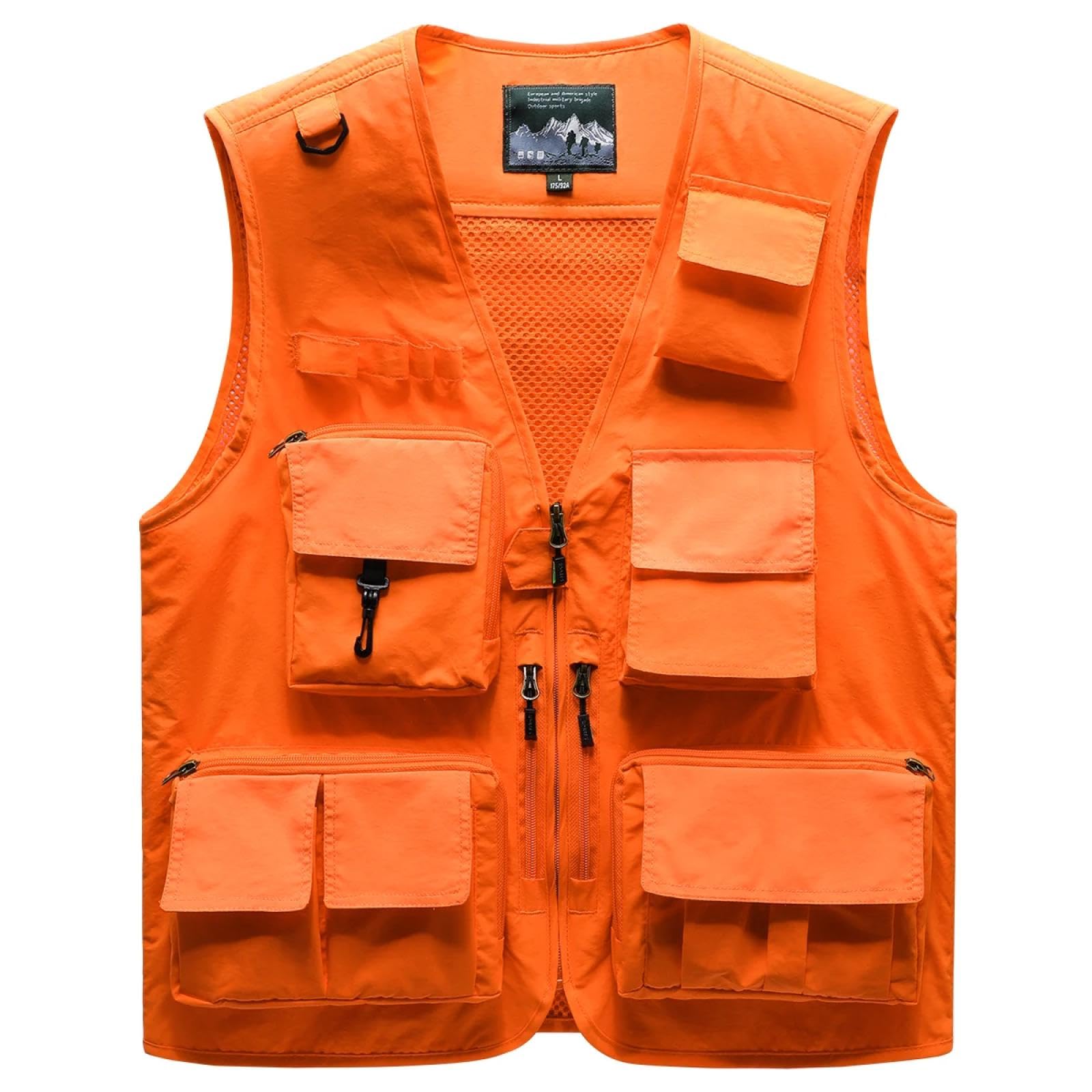 Gilets Manteaux sans Manche Veste Hommes Outwear Veste pour Camping Randonnée Pêche Photographie Escalade Veste sans Manches