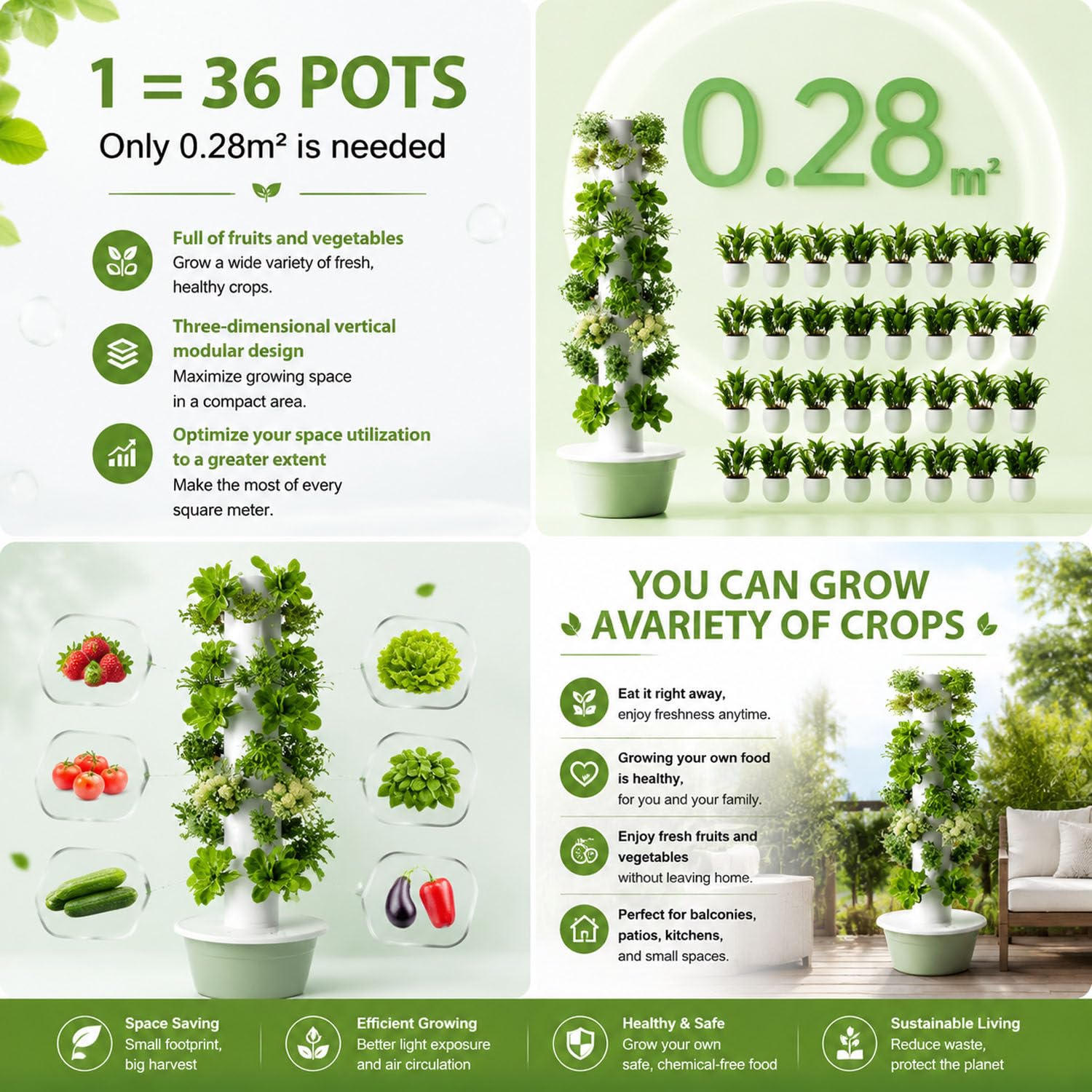 Sistemas de Cultivo hidropónico Vertical para Interiores y Exteriores 11layers | Kit de cultivo vertical con luces LED y sistemas de autorriego para disfrutar de plantas frescas durante todo el año.
