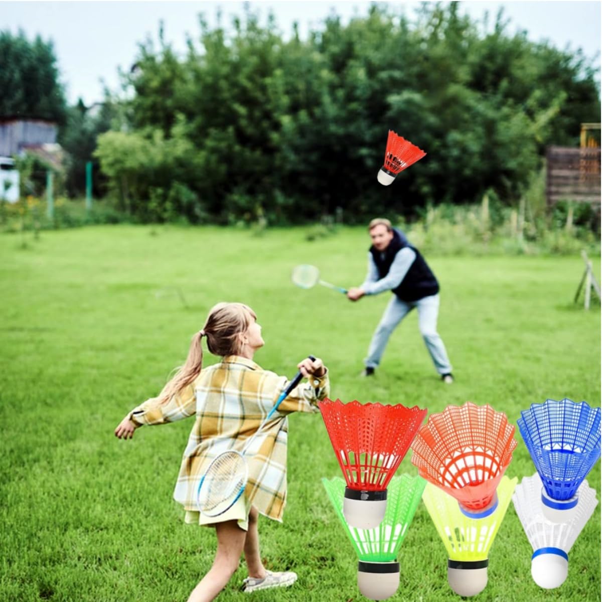 Volantes de Bádminton de plástico 12 piezas,Plumillas para Interior y Exterior - Ideal para Entrenamiento Competición y Juego Familiar,Alta Estabilidad y Durabilidad — view 9