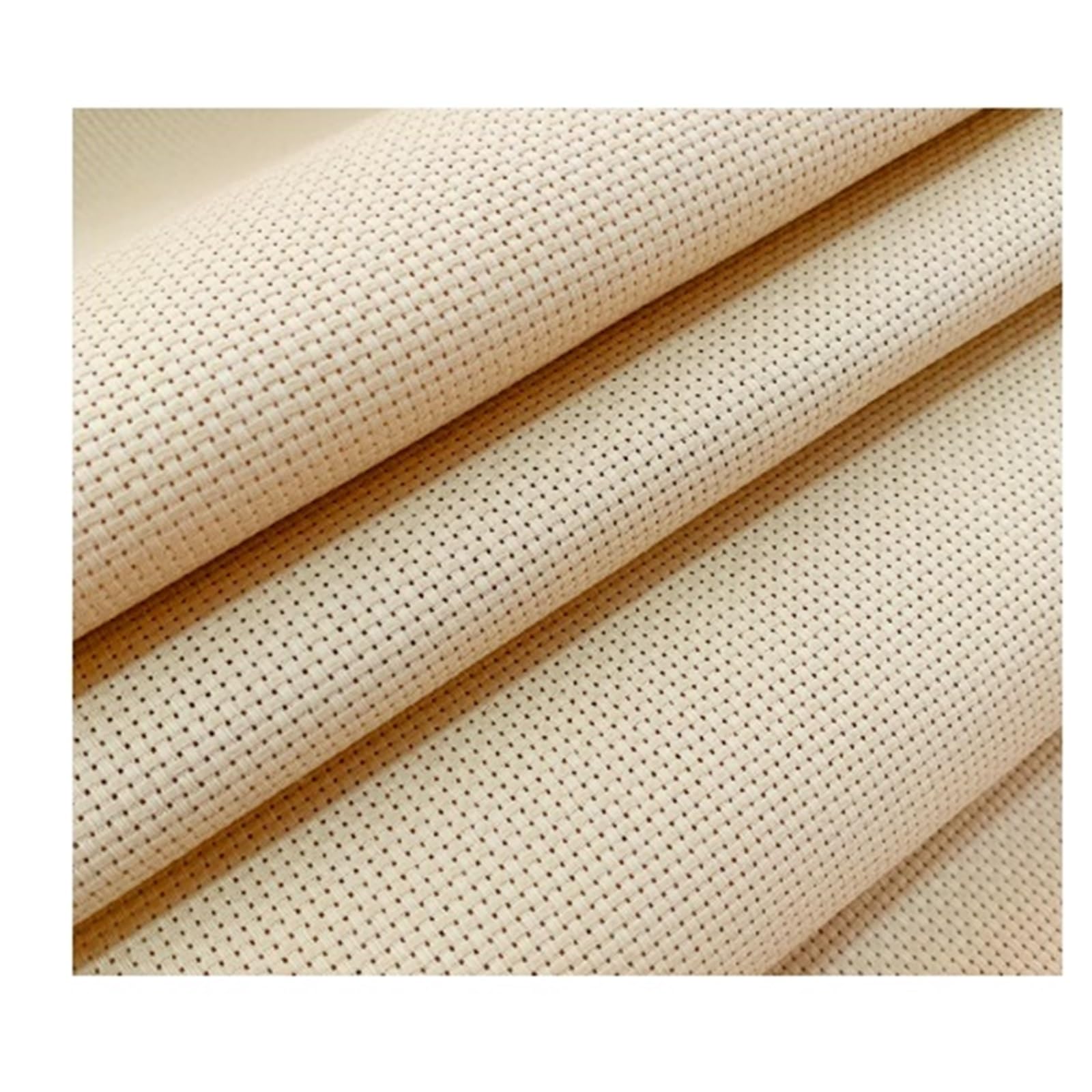 Cross Stitch Cloth, 11CT 14CT 18CT 16CT 25Ct Counted Cotton Fabric Canvas Reserve Light Coffee for Embroidery Projects(11CT,200-150)