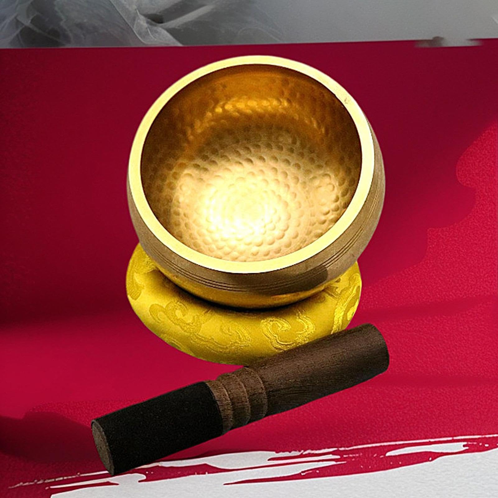 Set di campane tibetane per meditazione, in bronzo, realizzato a mano, per rilassamento profondo, decorazione per la casa, per yoga, spazi benessere, soggiorno, studio, mensole, tavoli e altri luoghi