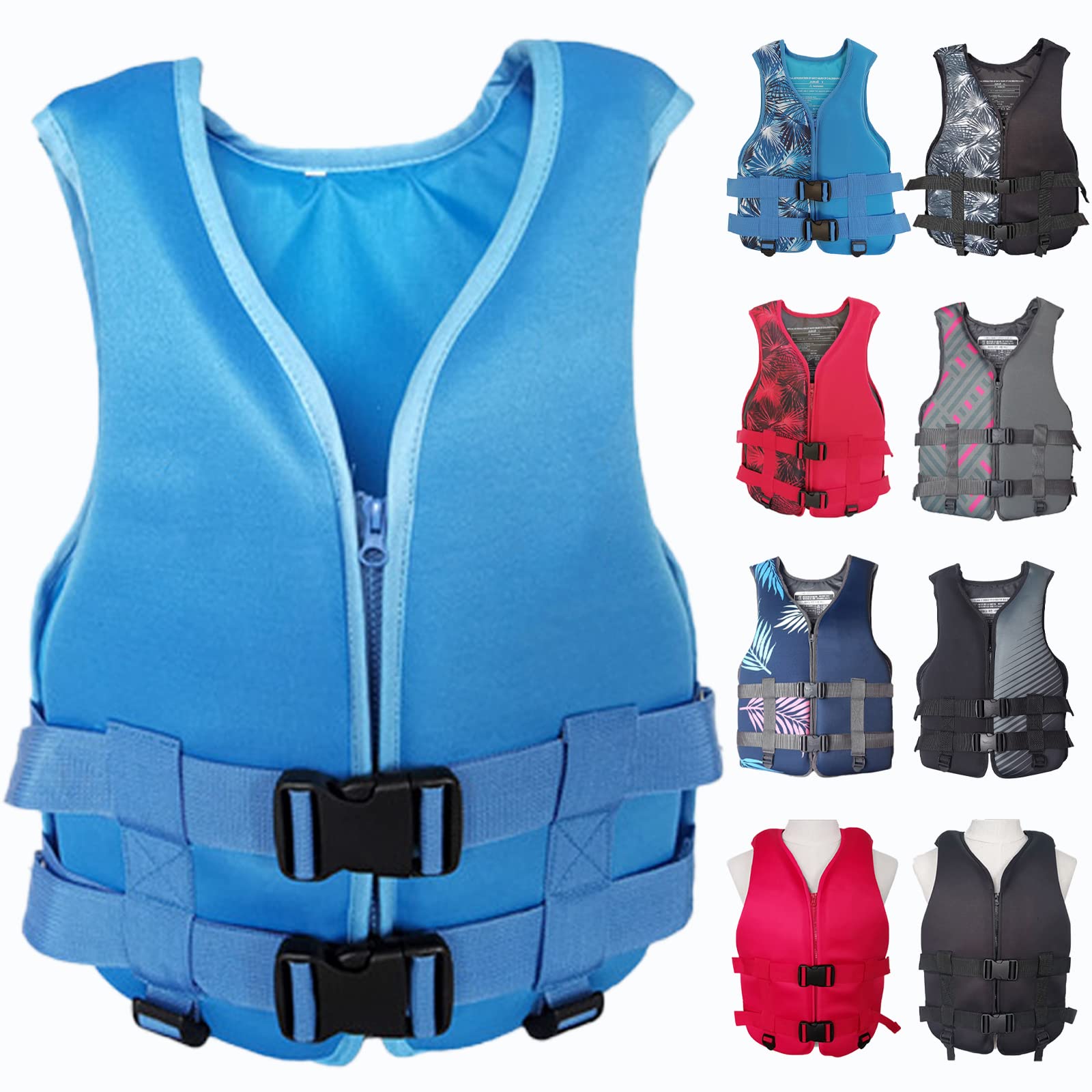 MADELL Life Jackets Kids Adult Life Jacket Vest, Adjustable Kayaking Life Jackets Buoyancy Aids, Mens Women Swim Vest Floatation Paddle Boarding Fishing Surfing Outdoor Diving/a/S20-30Kg