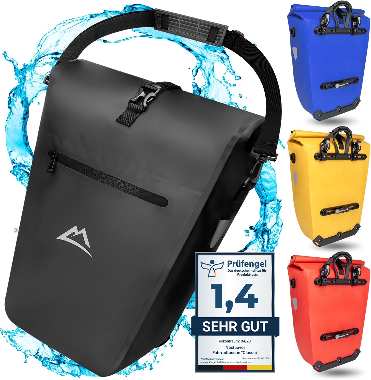 Nextcover® NEU Multifunktionale Fahrradtasche für Gepäckträger [27L] I