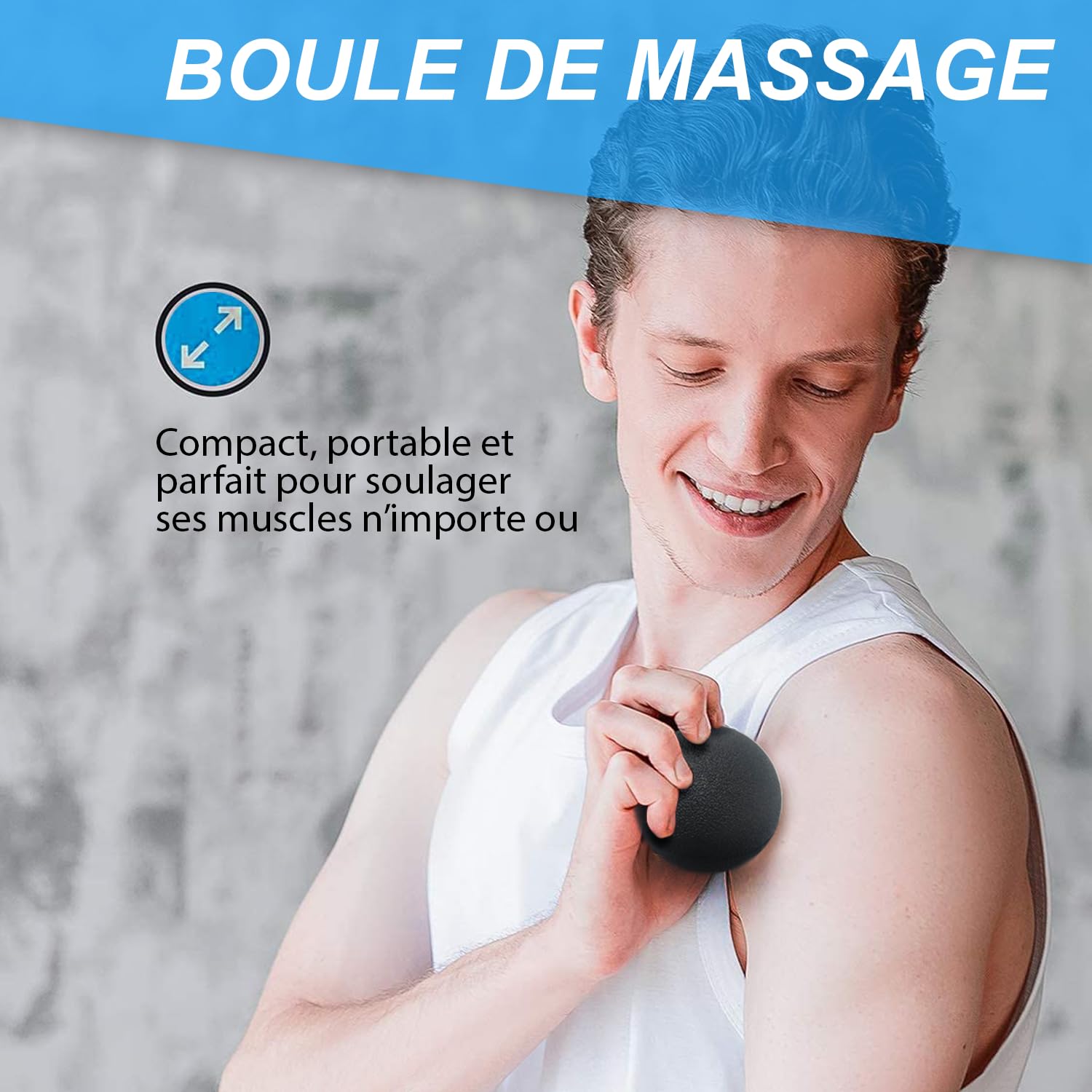 Elvire Sport Rouleau de Massage Musculaire, Foam Roller Balle Massage, Doux et Trigger Point, Soulage: Dos, Jambes, Fasciite Plantaire, Cou, Pieds