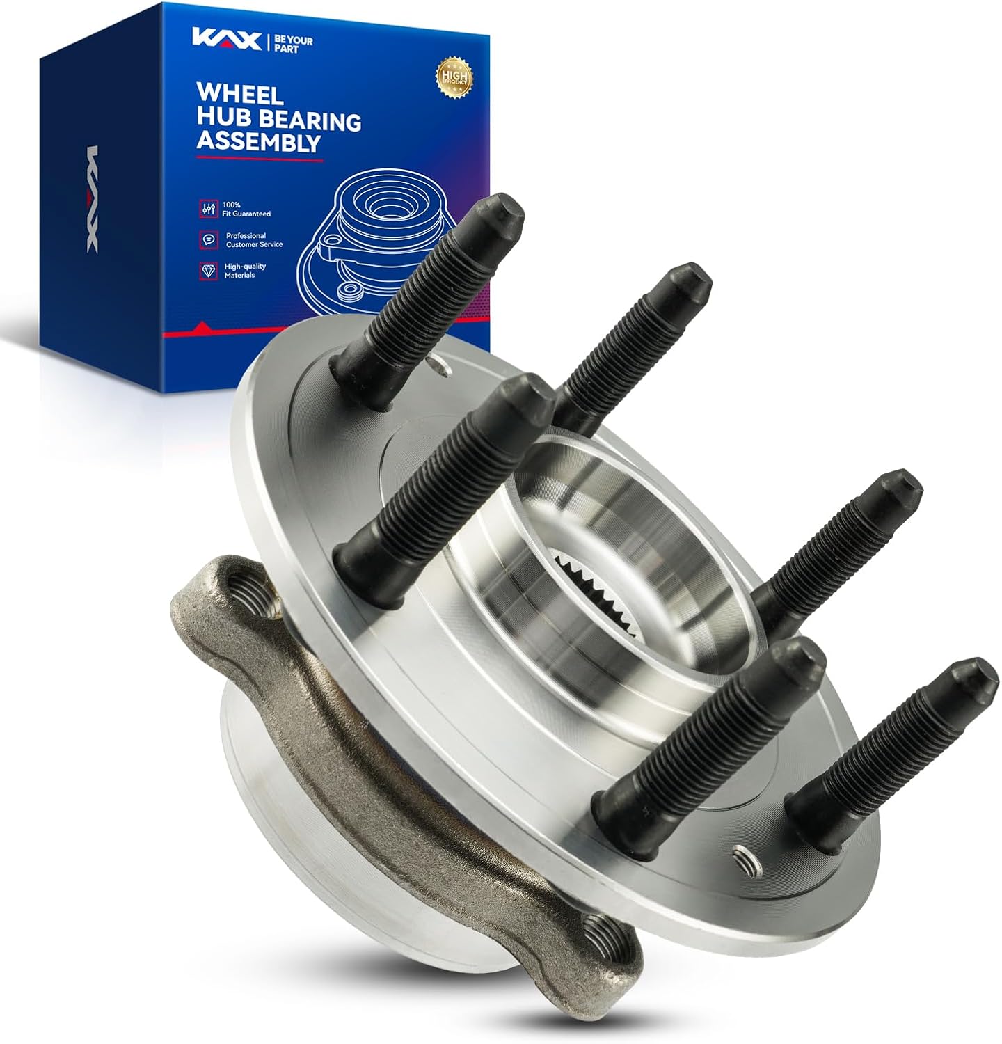 KAX 515197 Front Wheel Bearing Compatible with Chevy Silverado 1500 2019-2022 4WD, GMC Sierra 1500 2019-2022 4WD, Chevy Tahoe 2021-2022 4WD, Wheel Bearing hub Assembly 1pc