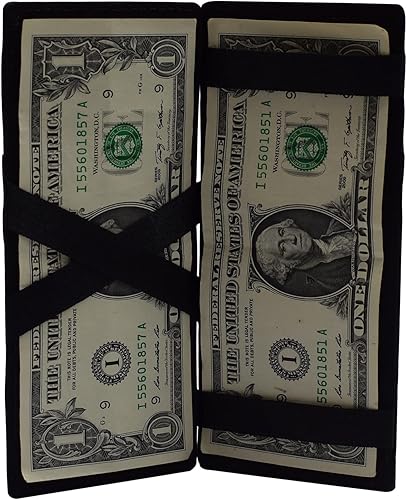 Miniatura 9 de Monedero mágico para hombres Minimalista titular de la tarjeta de crédito Slim Carteras 420CF Tarjetero Negro