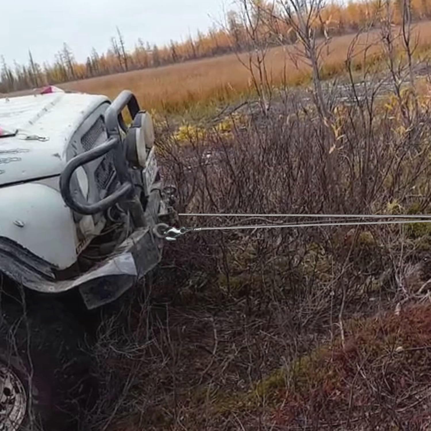 JEXTRA Galvanized Steel Winch Cable, 5/16” x 20ft Wire Rope with Hook, 9,000 lbs Breaking Strength, Heavy Duty Towing Cable, for Rollback, Crane, Wrecker, Tow Truck, UTV - Image 7