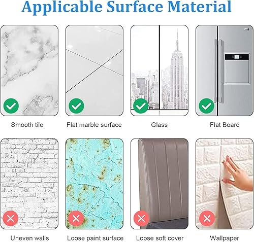 Miniatura 6 de DARENYI 10 azulejos acrílicos para espejos, hojas de espejo de 4 x 6 x 0.07 pulgadas para decoración de paredes, calcomanías de espejo