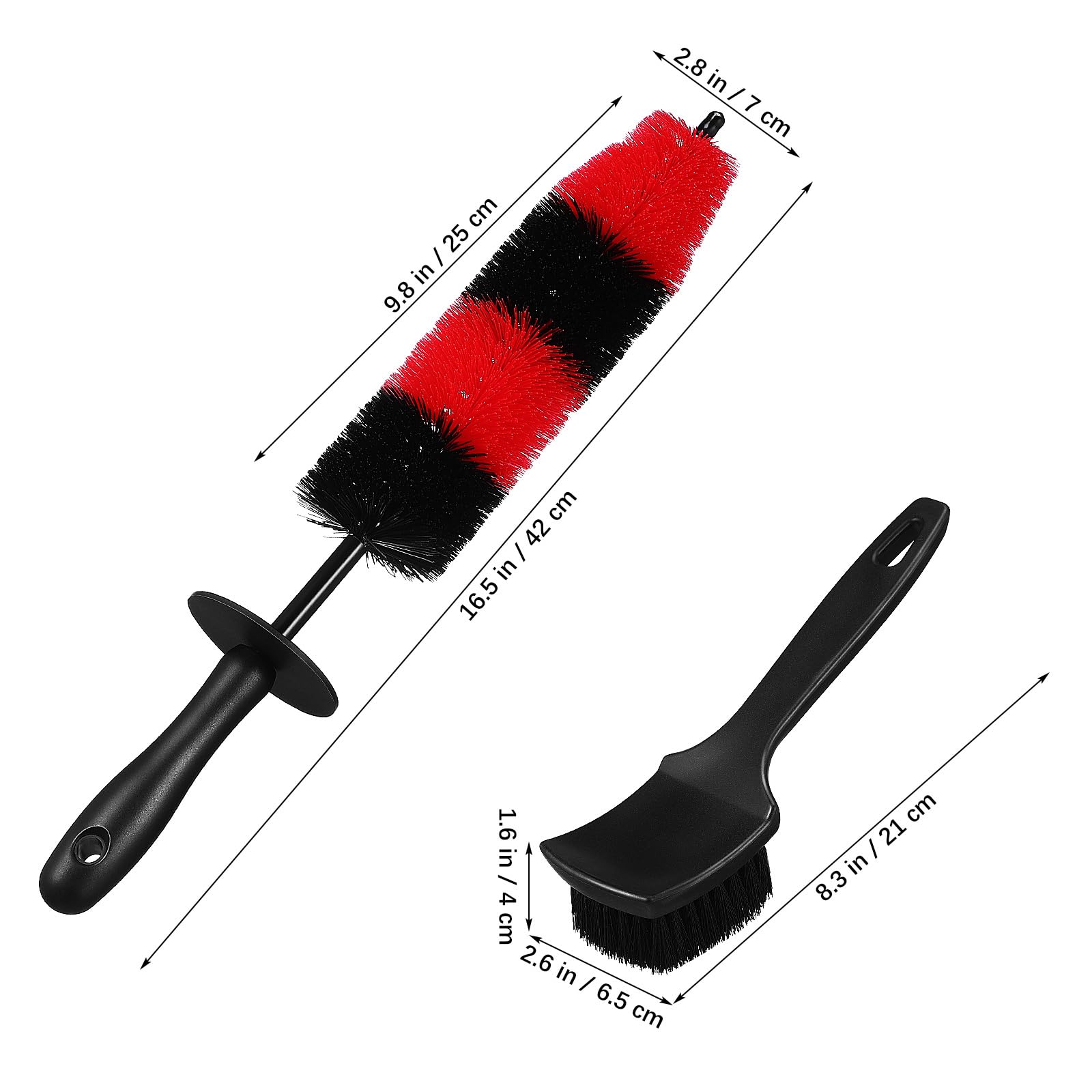 iplusmile Felgenbürste Alufelgen - Autofelgen-Reifenbürsten-Set – Auto-Detail-Waschset 1 17 Lange Weiche Felgenbürste 1 Autowasch-Detailbürste Mit Kurzem Griff Zum Reinigen Von Reifen Und Felgen