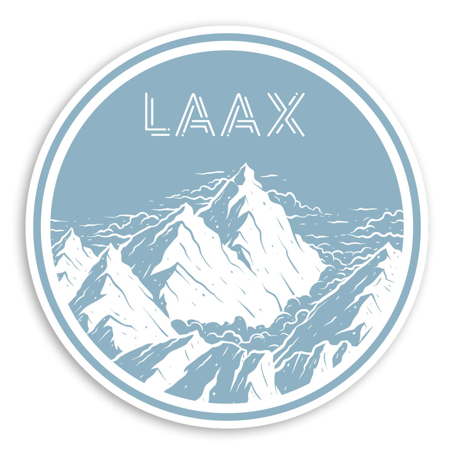 2 x 10cm Laax Vinyl Stickers - Skiing Switzerland Sticker Laptop Luggage #20159 (10cm Wide)