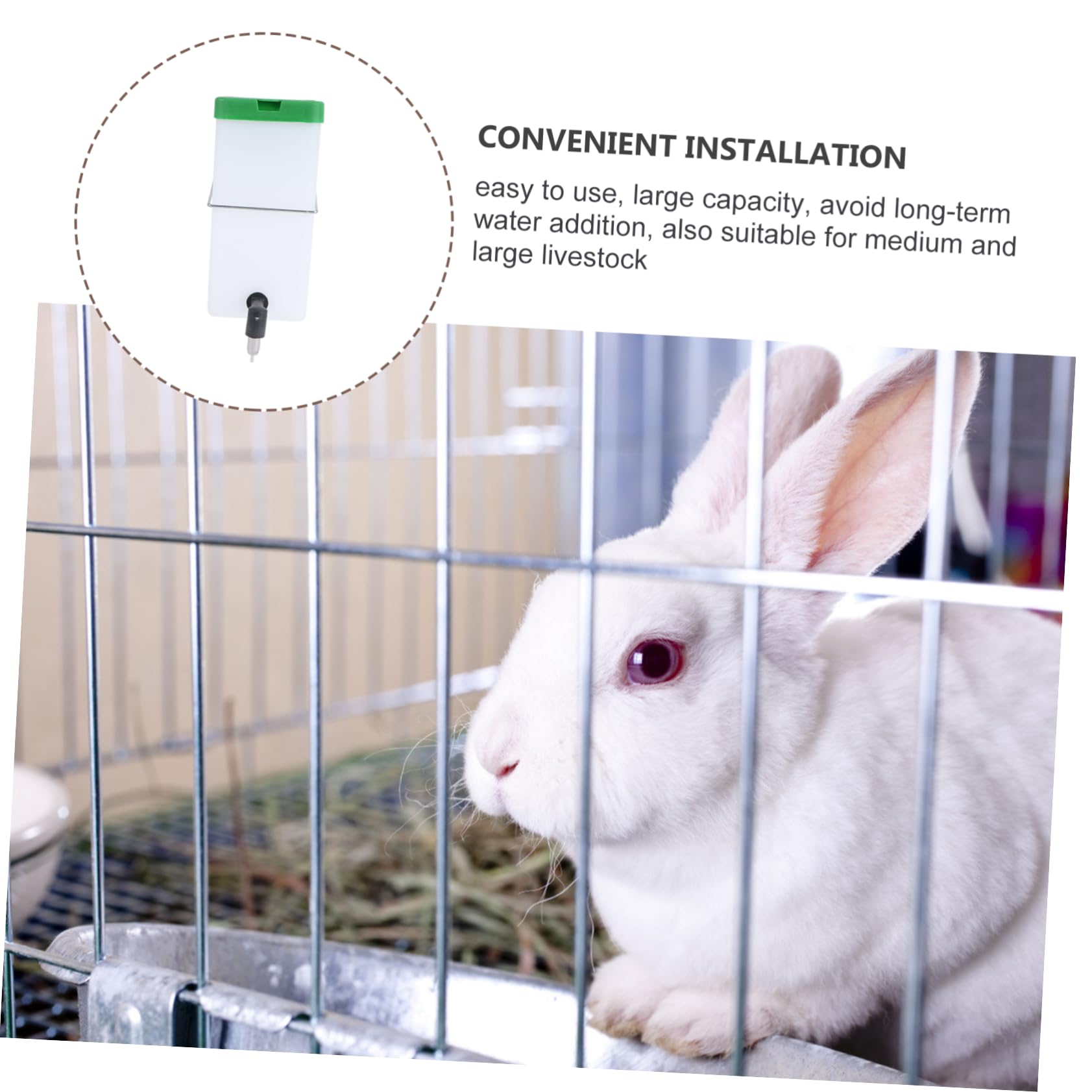 BESPORTBLE 3pezzi Distributore Automatico Per Conigli Abbeveratoio Plastica Per Animali Domestici Facile Da Installare e Utilizzare Adatto Per Tutti Tipi Di Ambienti