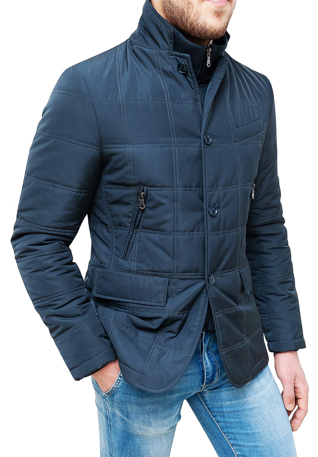 Giaccone piumino uomo Sartoriale giacca Soprabito Elegante casual Invernale