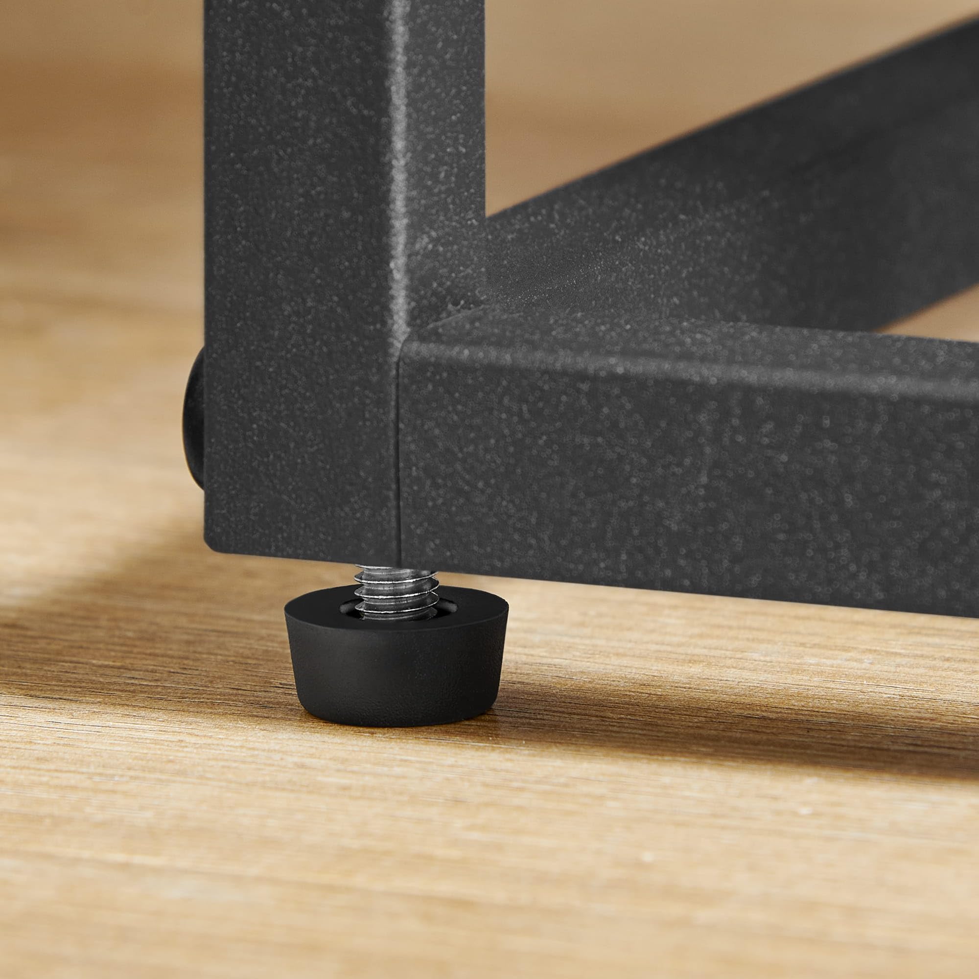 Étagère à pot de fleurs à 4 niveaux rustique avec pieds noirs – Idéal pour le salon, la chambre à coucher, le couloir ou le bureau Support de plantes de style loft avec cadre en acier pour plus de