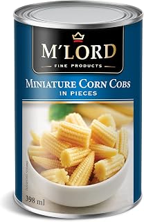 M'Lord Miniature Corn Cobs, Cut Mini Corn, 398ml