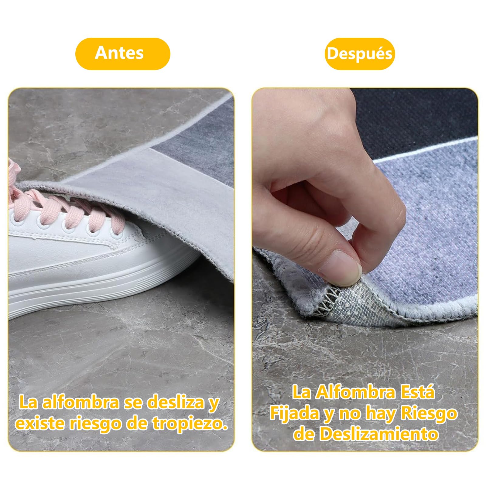 ZOMPAGO Cinta de alfombra doble cara 10m, adhesivo fuerte, sin residuos, fácil instalación. Ideal para suelos de madera, baldosas y alfombras, uso hogar y oficina, 2.5 cm de ancho
