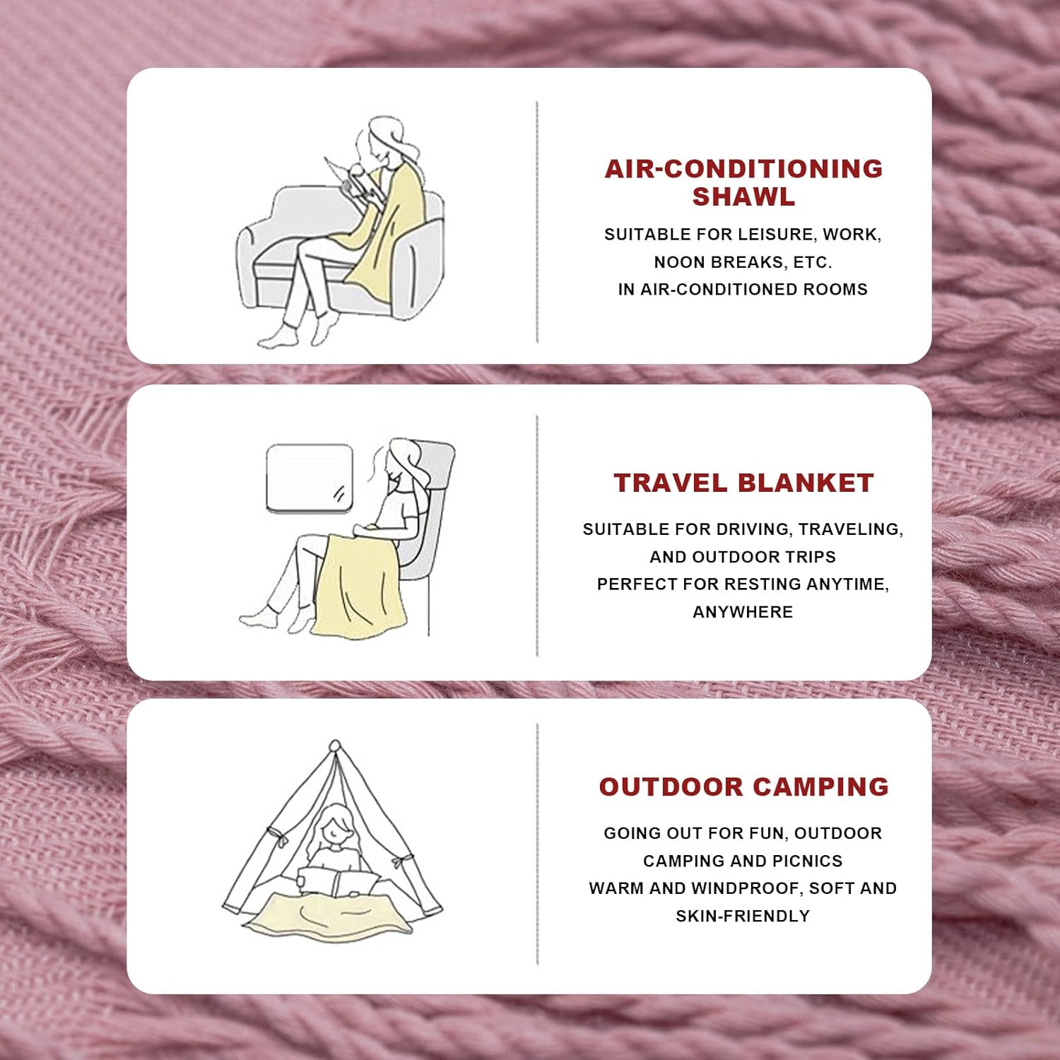 12pcs Wedding Shawls with Fringes Bulk Wedding Scarf Shawl for Guests Wedding Favor Bridal Shawls Gift Outdoor - Image 5