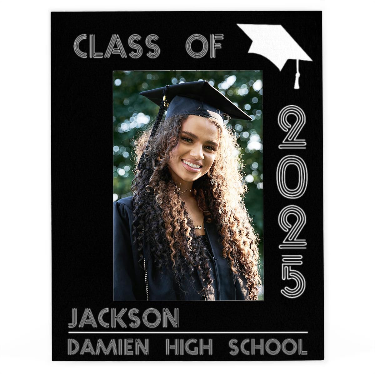 XIOBODR Graduation Gifts - 11x14 Graduation Frame Personalized Photo & Name - Class of 2025 2026 2027 Picture Frame - Hanging/Tabletop Remembrance