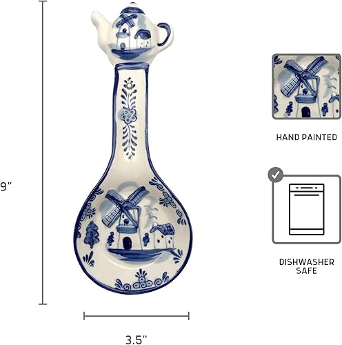Miniatura 3 de Cucharas de cerámica Delft Blue Kiss (8.5")