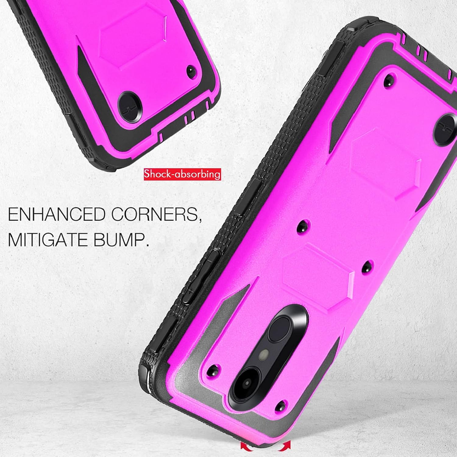 Aetech Compatible with Aristo 2 Case, Aristo 3/Rebel 4 LTE/Aristo 2 Plus/K8 2018 Plus/Phoenix 4/Tribute Dynasty/Zone 4/Fortune 2/Risio 3 Phone Case with Belt Clip Screen Protector Kickstand-Purple