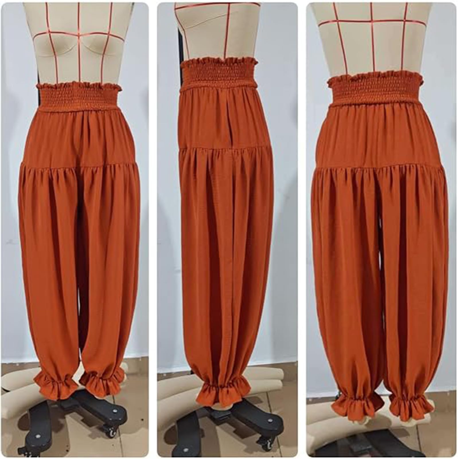 Sarouel ample à volants pour femme