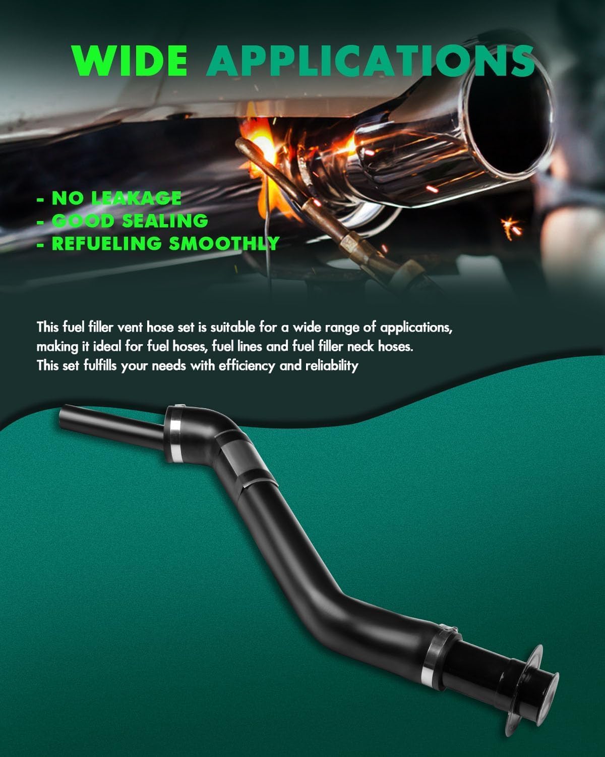 SCITOO F47Z9034P Fuel Filler Neck Pipe Tube Fit 1990-1997 For Ford Ranger For Mazda B2300 1994-1997 For Mazda B4000 with 108" or 125" Wheel Base Except Flareside Stepside and Splash Models