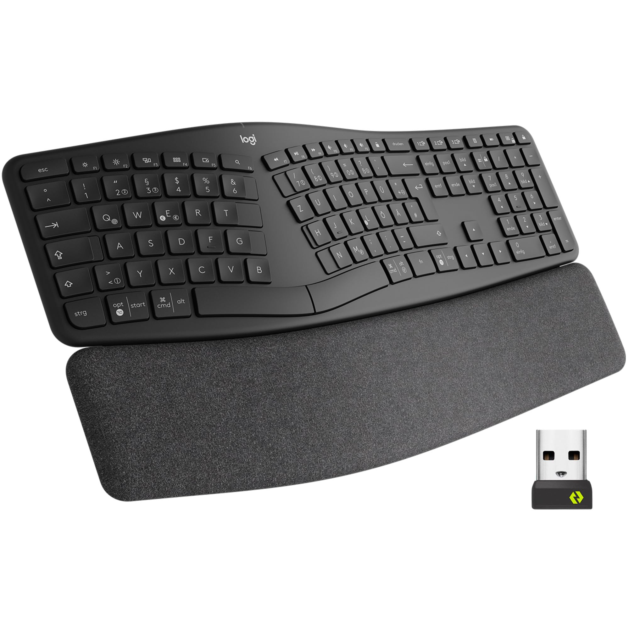 Logitech ERGO K860 for Business - Tastiera split ergonomica | Layout Tedesco QWERTZ - Grigio