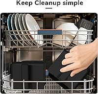 Vista 5 de Freidora de aire de doble cesta de 8 cuartos de galón, pantalla táctil digital, acabado de sincronización inteligente, apagado automático, 2 cestas