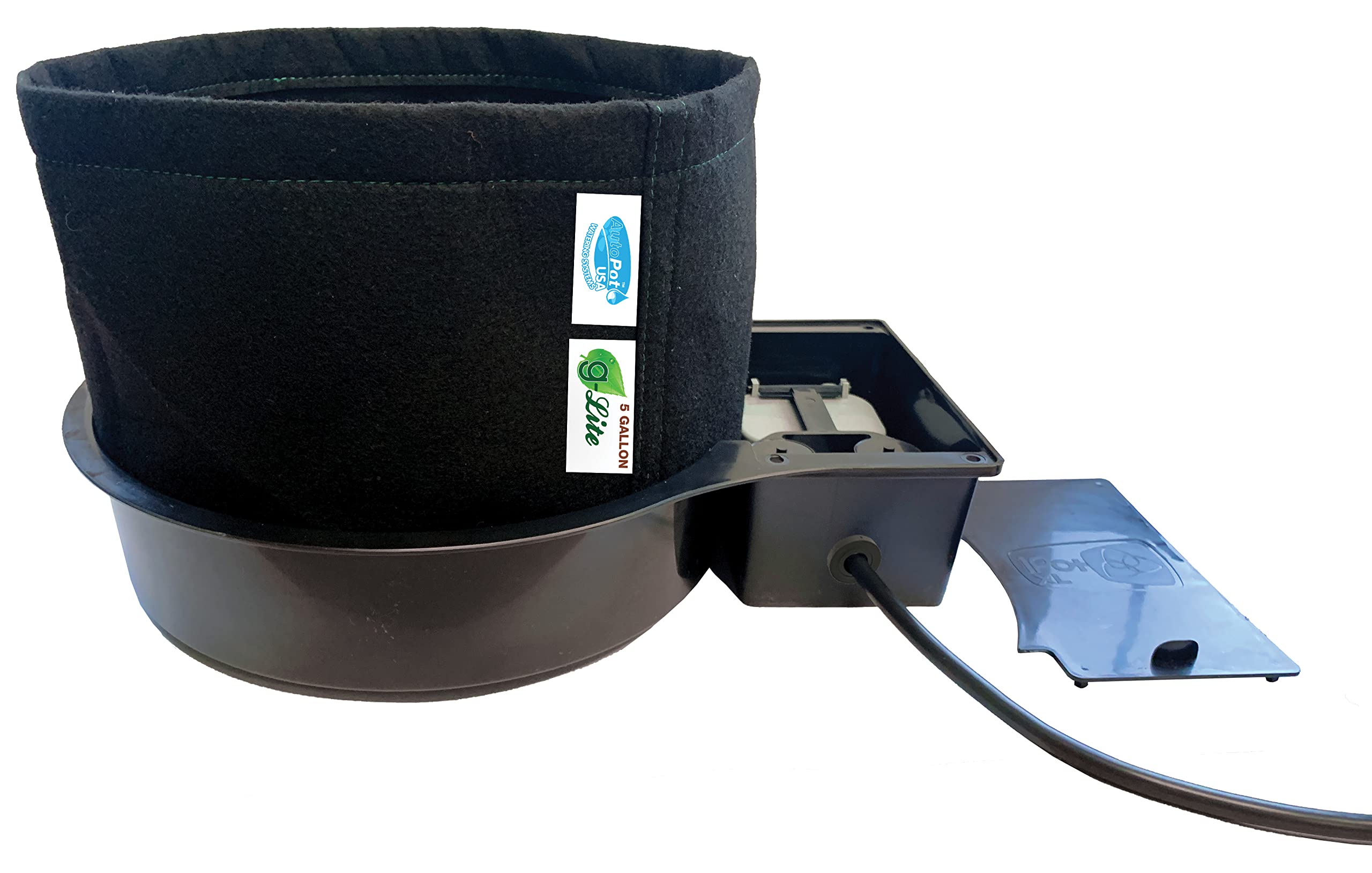 GeoPot Module with 3 Gallon Fabric Pot - Self-Watering, Hydroponic System (GeoPot Module - 3 gal - No Tank) Indoor, Black