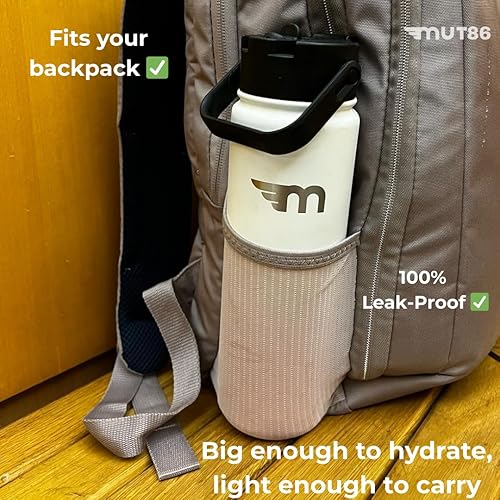 Miniatura 5 de Botella de agua aislada de 24 onzas  Tapa de popote 2 en 1 y boquilla, a prueba de fugas, sin BPA, mantiene el frío 24 horascalor 12 horas, acero