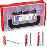 fischer FixTainer DuoPower/DuoTec + Screws (200pcs) Power and Smart Box Set, Universal Toggle Plugs, Folding Expansion Home Renovation Solid, Hollow or Drywallpaper Secure Fastening Solution