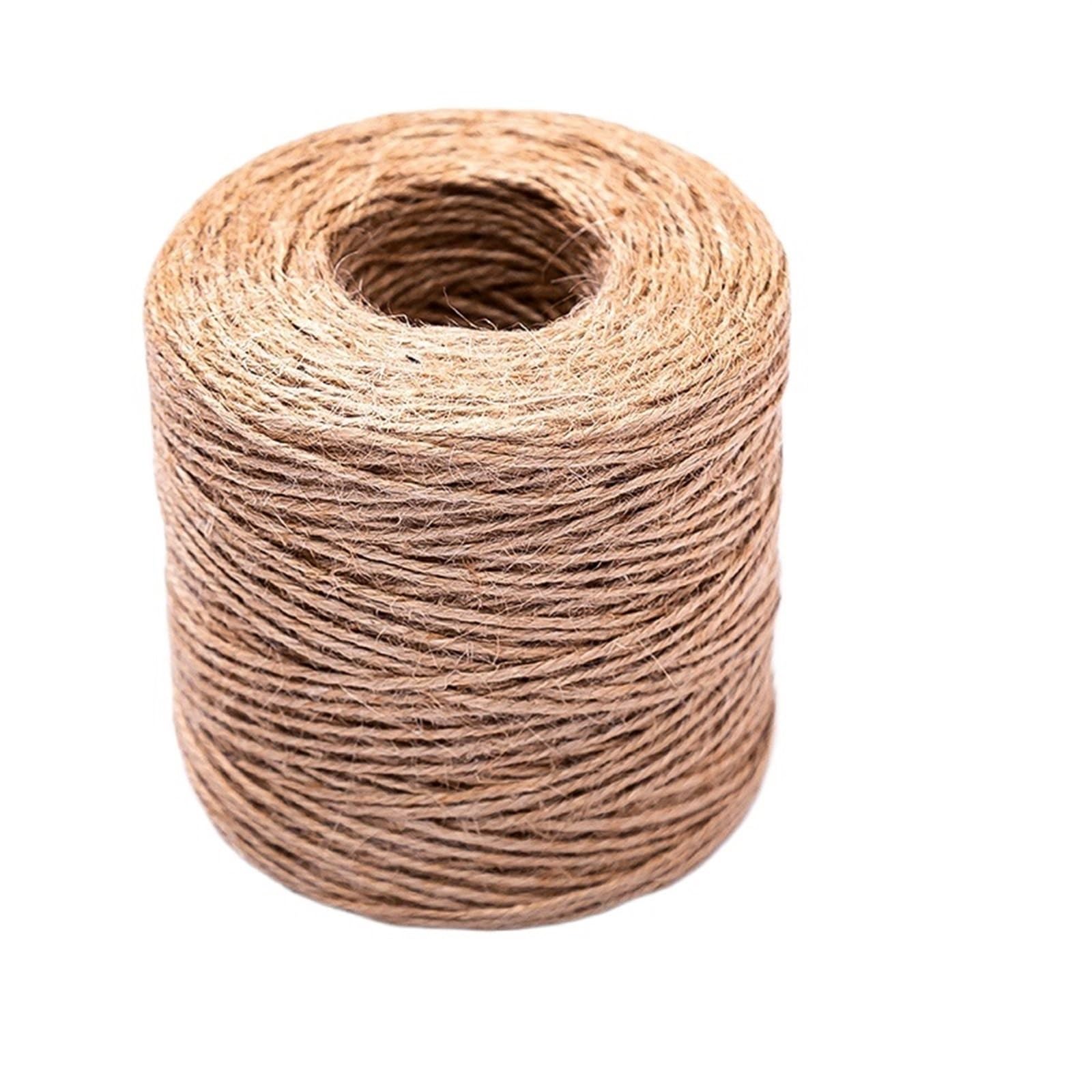Naturalny sznurek jutowy, 2 mm, 80 m, do majsterkowania, ręcznie robione dekoracje ślubne i świąteczne, ekologiczna wstążka konopna, jakość rzemieślnicza, idealny do pakowania prezentów
