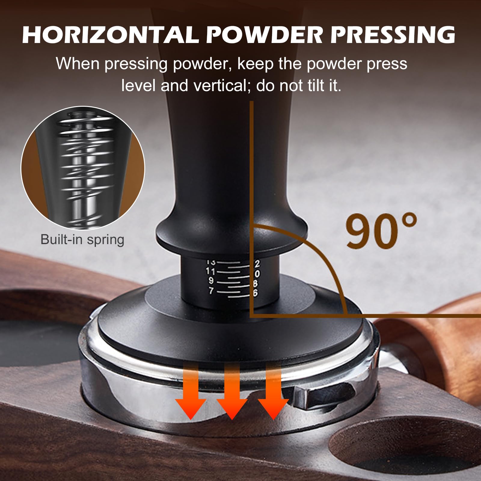 TWSOUL Tampone per caffè 58mm/51mm, regolazione della pressione 30lbs, Tampone con base ondulata, Tampone a molla in acciaio inossidabile 304 per macchine con filtro, accessori per Barista per gli