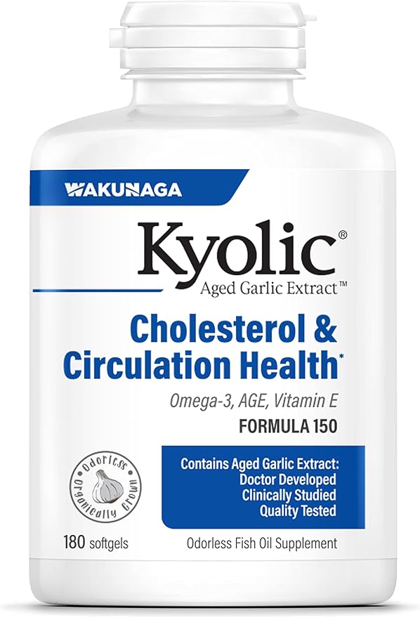 Kyolic Aged Garlic Extract Omega3, Cholesterol and Circulation, 180