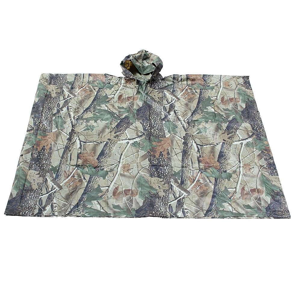 TRIXES Poncho de pluie imperméable camouflage, léger pour adultes – Randonnée, festivals, voyages et plus encore