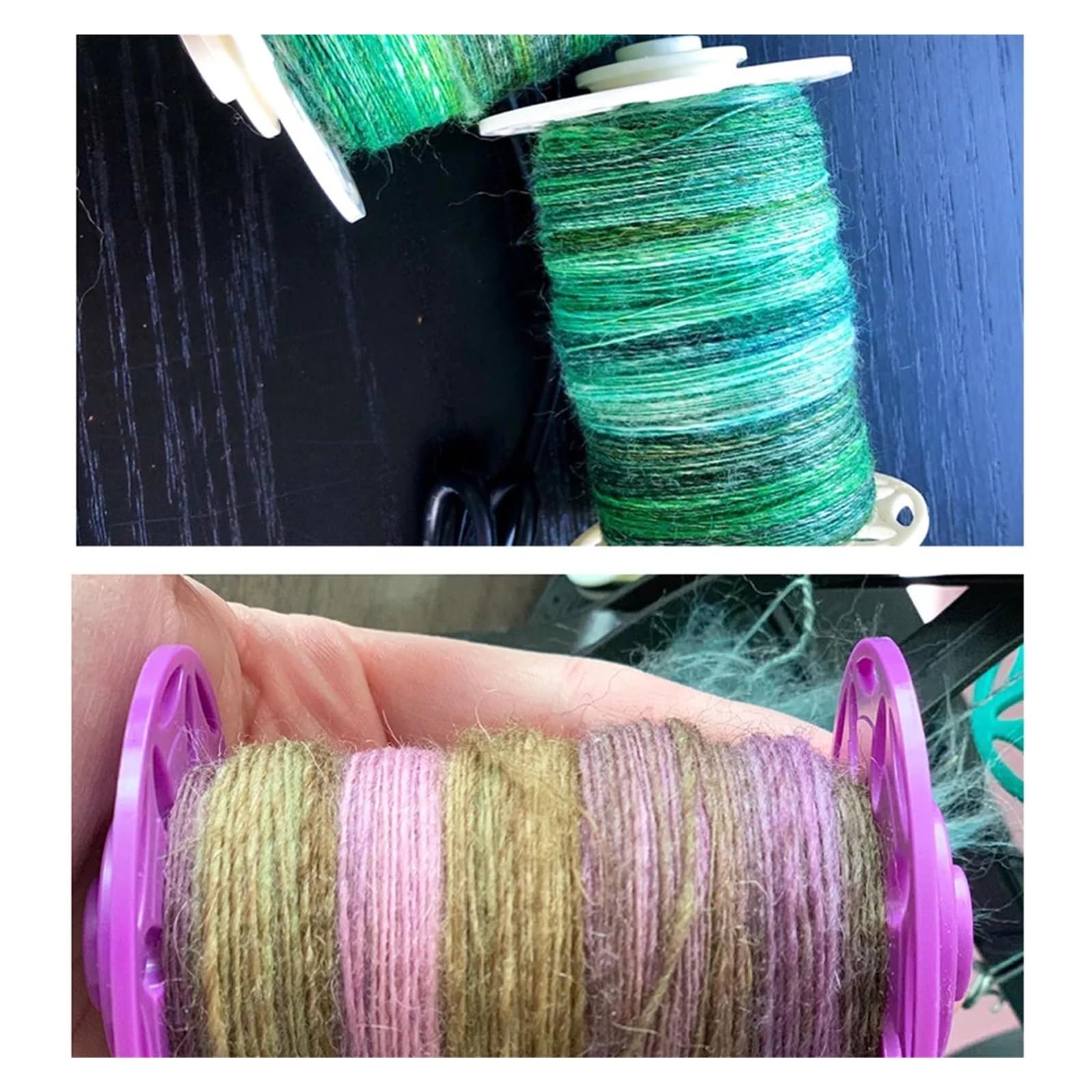 Cyfrowy Wyświetlacz Gospodarstwa Domowego Mini Elektryczny Kołowrotek, Skręcanie Włókien Wełnianych, Do Przodu I Tyłu Wirowanie Z Dużą PręDkośCią(PURPLE)