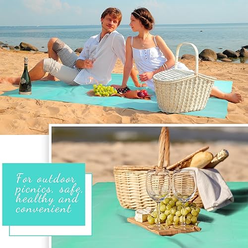 Miniatura 4 de Newwiee Paquete de 69 manteles de plástico para mesas rectangulares, manteles desechables para fiestas, 54 x 72 pulgadas, coloridos manteles