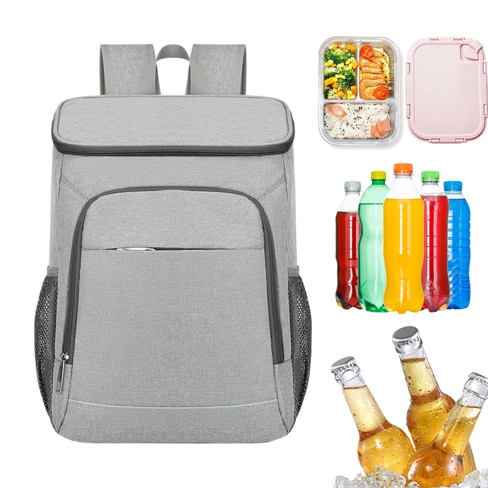 Zaino Pranzo 50L, Zaino Termico Per Pasti, Borsa Impermeabile per Escursionismo Viaggio Picnic Campeggio Spiaggia