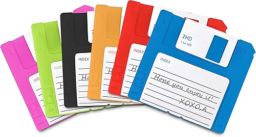 Juego de 6 posavasos coloridos con forma de disquete o disco de vinilo. Divertida decoración para su mesa de centro, Square