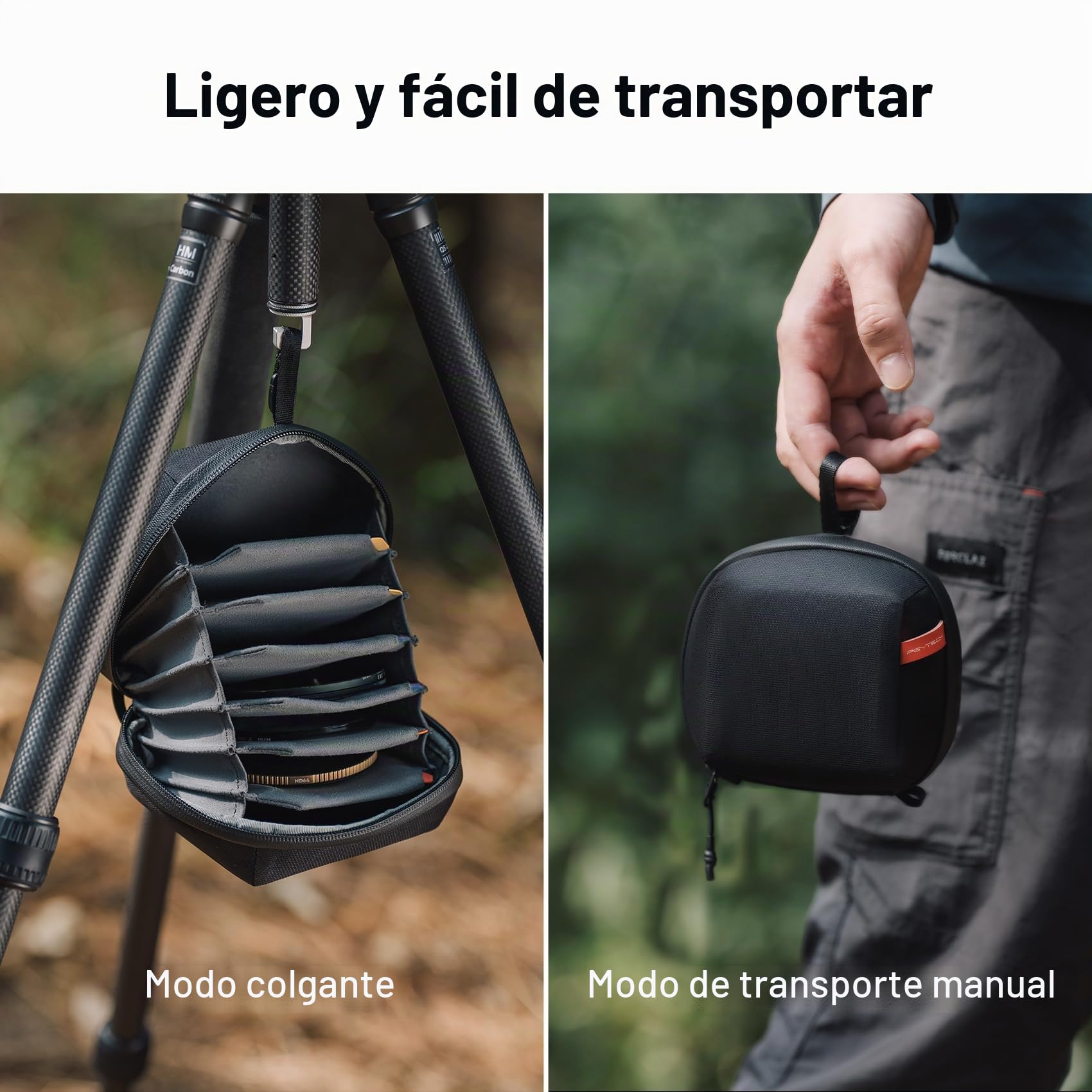 PGYTECH Estuche de Filtros M Transportar Lente de Cámara Filtro Bolsa de Almacenamiento en Capas para fotografía Ligero Proteger Accesorios de arañazos, Golpes y Salpicaduras, Codificación de Color