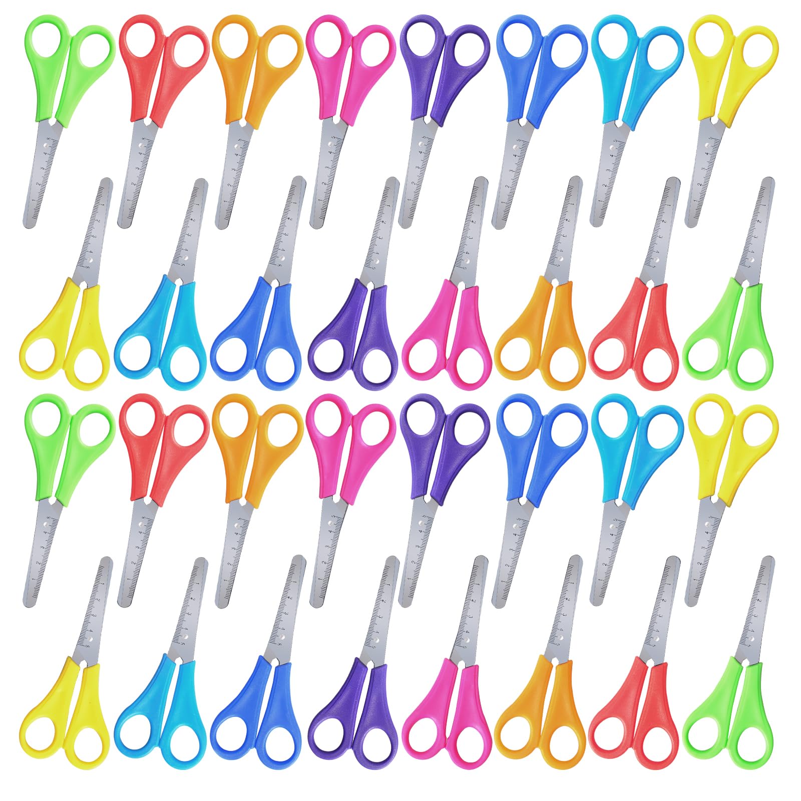400 Stück Kinderscheren, 12,7 cm, stumpfe Sicherheitsspitze, 8 Farben, komfortable Griffe, Mehrzweck, ideales Geschenk für Schule, Büro, Zuhause, Basteln