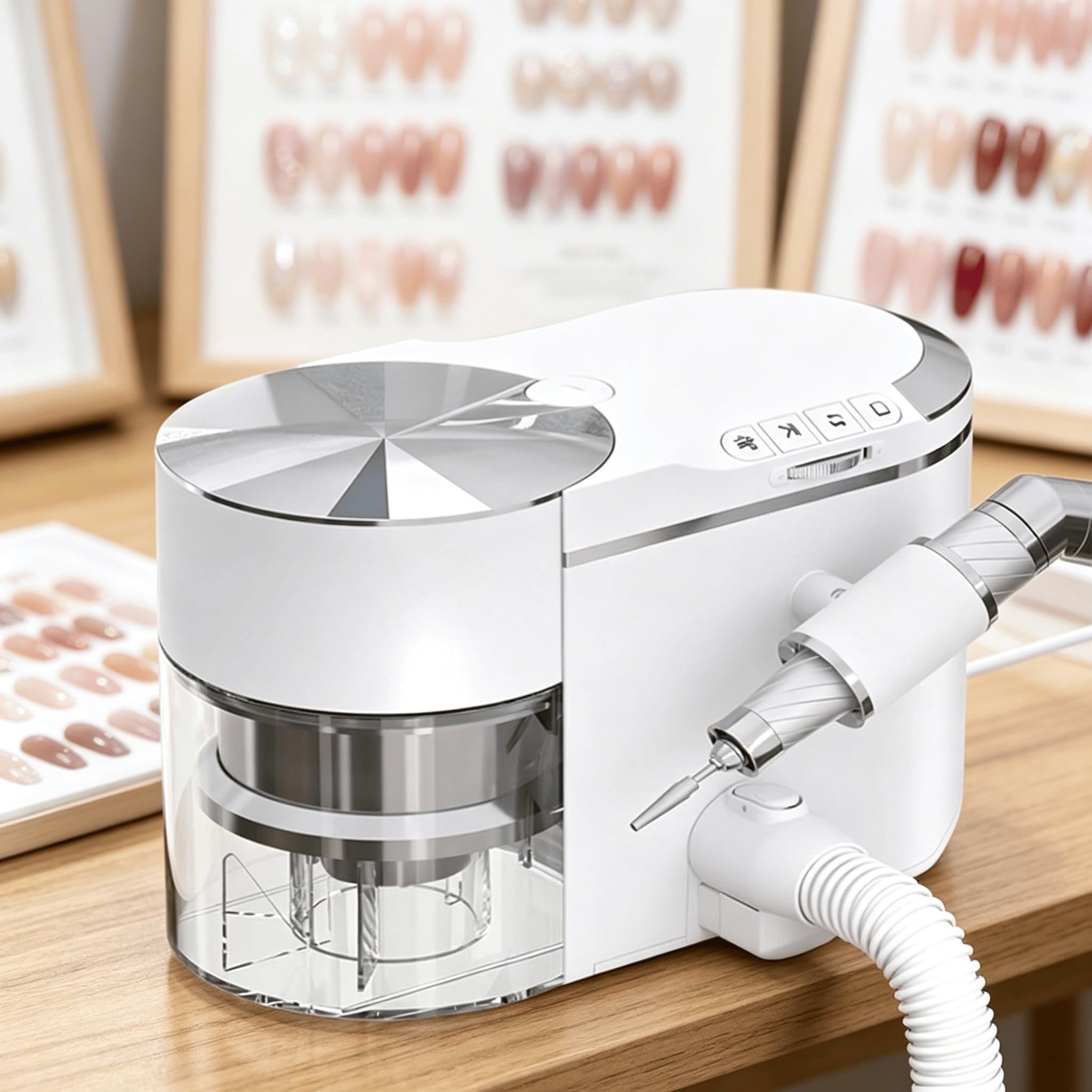 Aspirateur de manucure avec ponceuse intégrée pour éliminer les résidus