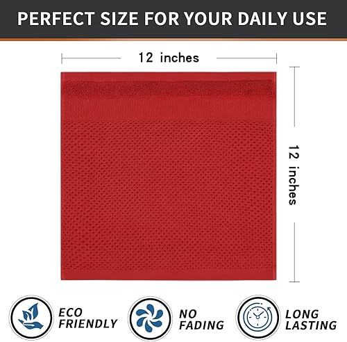 Miniatura 5 de Homaxy Paños de cocina 100% algodón, paquete de 6, 12 x 12 pulgadas, tejido de gofre, paños de cocina súper suaves y absorbentes, de secado rápido,