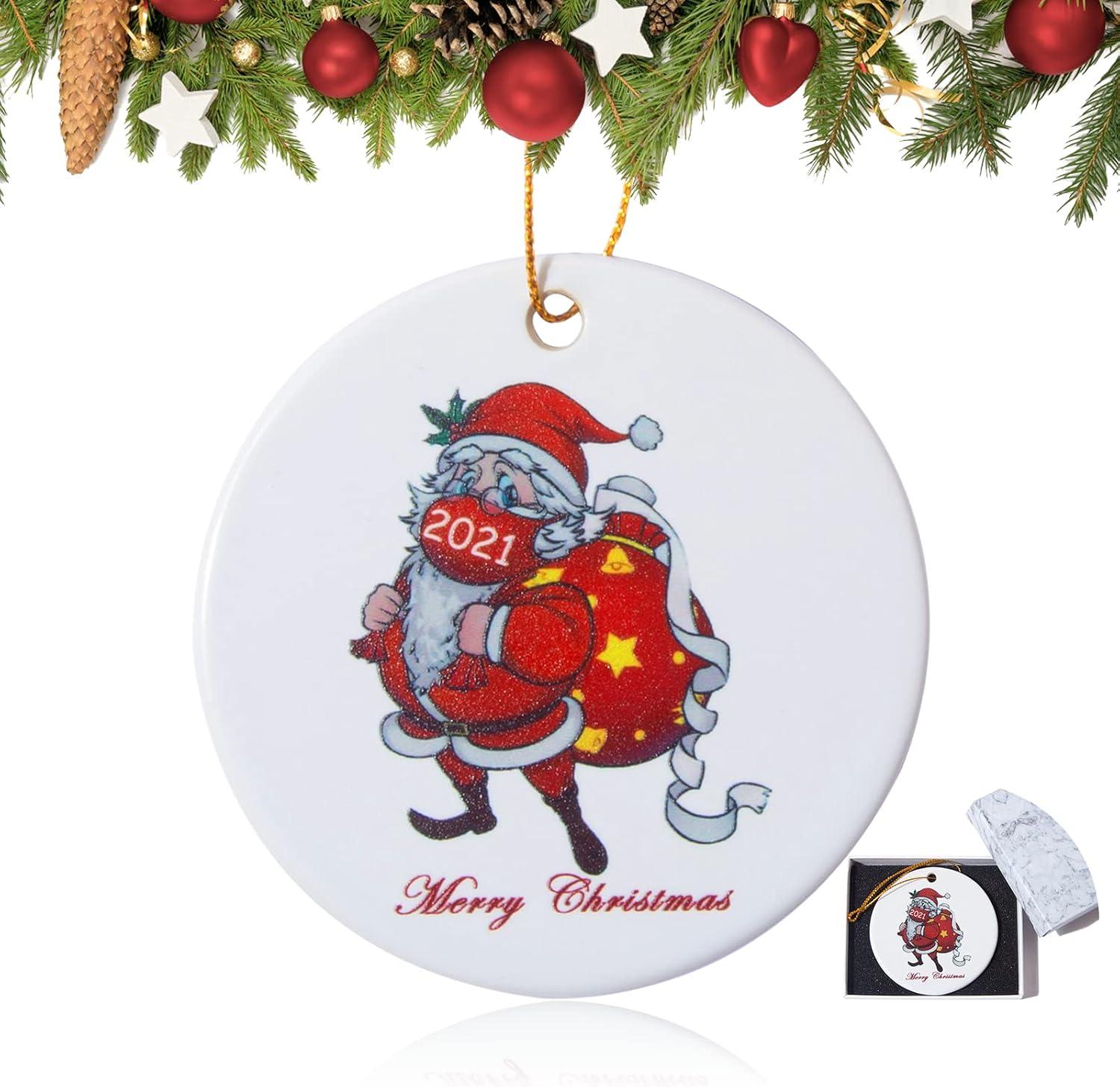 Super Cheap Santa Claus Hanging Ornament Collection Souvenirs, Old Style Under 4 Dollars with a Box, 2021 Limited Edition Christmas Souvenirs Will Not Be Sold After Being Sold Out