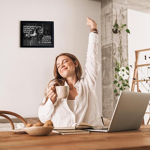 Miniatura 3 de "Life Isn't About Storms-Dance in the Rain"- Motivational Quotes Wall Art- 10 x 8"-Modern Typographic Wall Print- Ready to Frame. Inspirational