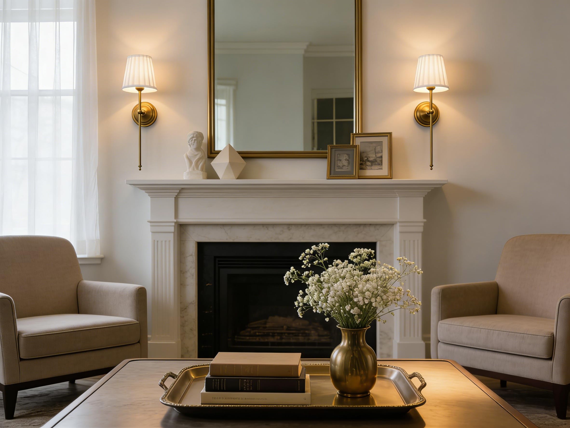 Wall Sconce Lighting Pleated White Fabric Boho Decor Industrial Vintage Bedside Nightstand Light Wall Mounted Lamp Fixture for — view 8